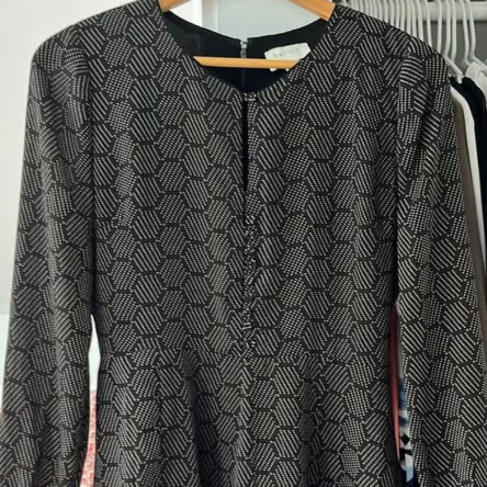 Black Honeycomb print Romper